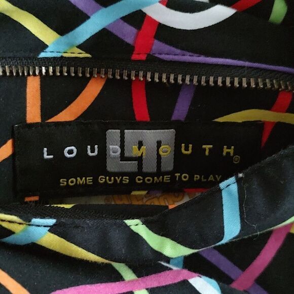 Loudmouth Technicolor Dream Men's Golf Pant  Black w/ multicolor Sz 40x34L  NWOT - Picture 8 of 8